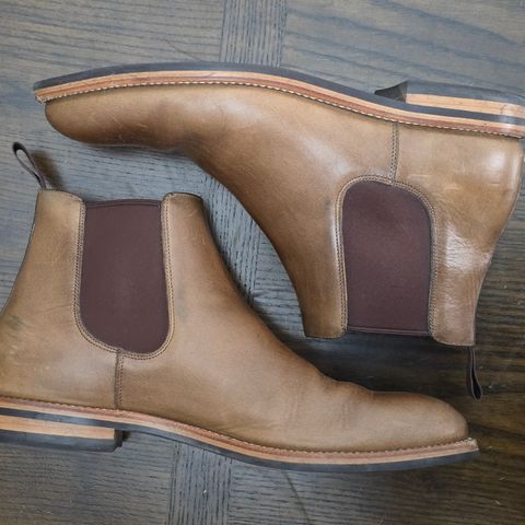 Grant Stone Chelsea Boot in Horween Dune Chromexcel