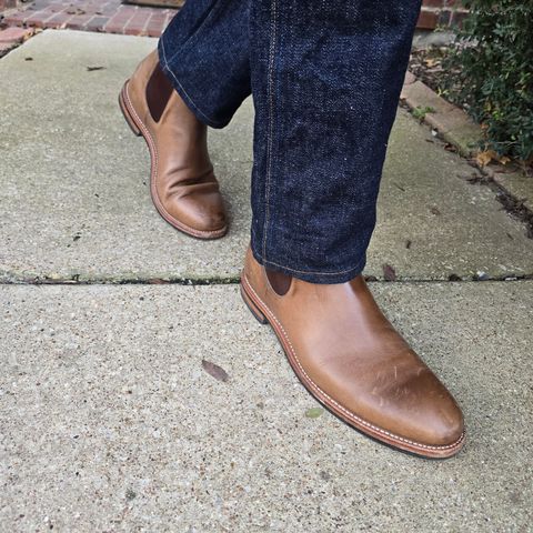 Grant Stone Chelsea Boot in Horween Dune Chromexcel
