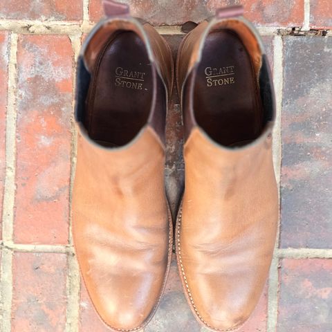 Grant Stone Chelsea Boot in Horween Dune Chromexcel