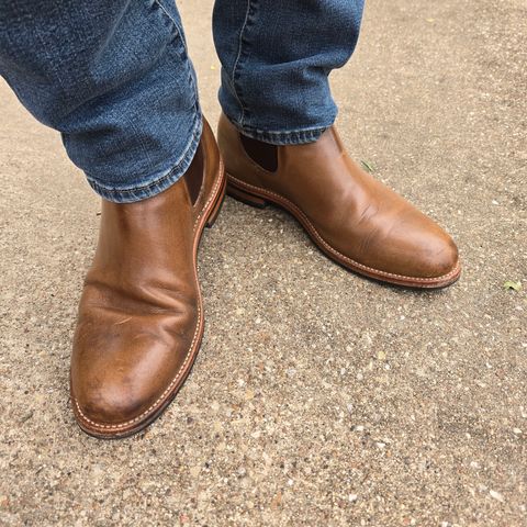 Grant Stone Chelsea Boot in Horween Dune Chromexcel