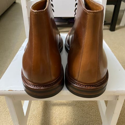 Grant Stone Edward Boot in Horween Unglazed Natural Shell Cordovan