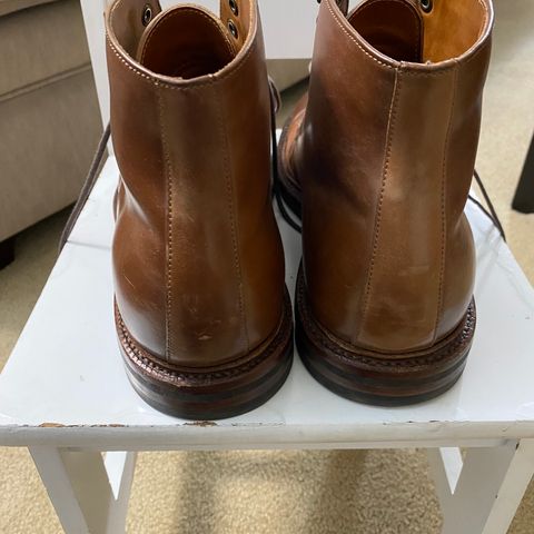 Grant Stone Edward Boot in Horween Unglazed Natural Shell Cordovan