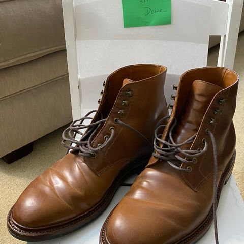 Grant Stone Edward Boot in Horween Unglazed Natural Shell Cordovan