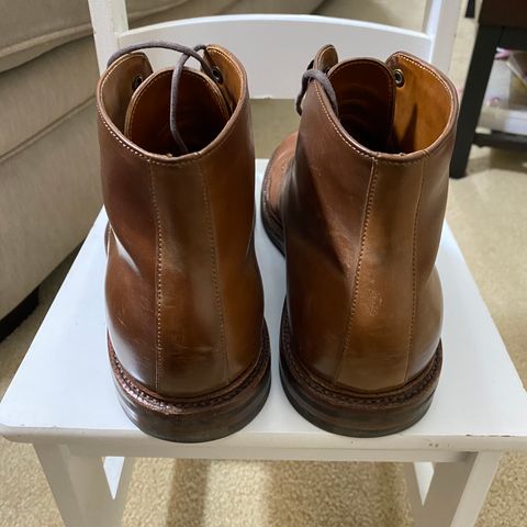 Grant Stone Edward Boot in Horween Unglazed Natural Shell Cordovan