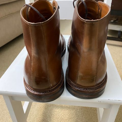 Grant Stone Edward Boot in Horween Unglazed Natural Shell Cordovan