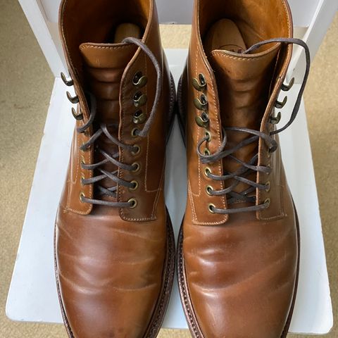 Grant Stone Edward Boot in Horween Unglazed Natural Shell Cordovan