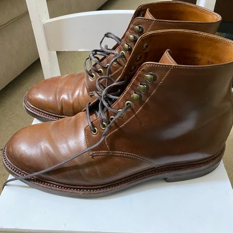 Grant Stone Edward Boot in Horween Unglazed Natural Shell Cordovan