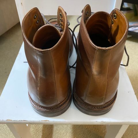 Grant Stone Edward Boot in Horween Unglazed Natural Shell Cordovan