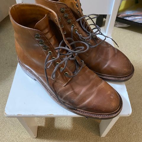 Grant Stone Edward Boot in Horween Unglazed Natural Shell Cordovan