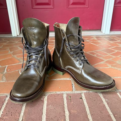 Willie's Handmade Boots Boondocker in Maryam Olive Horsebutt