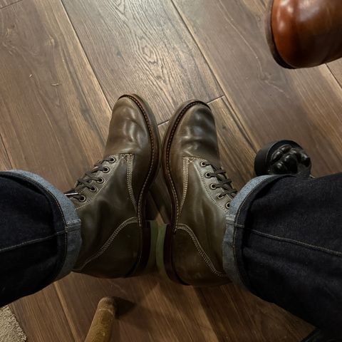 Willie's Handmade Boots Boondocker in Maryam Olive Horsebutt