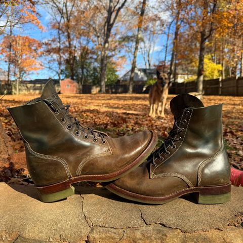 Willie's Handmade Boots Boondocker in Maryam Olive Horsebutt