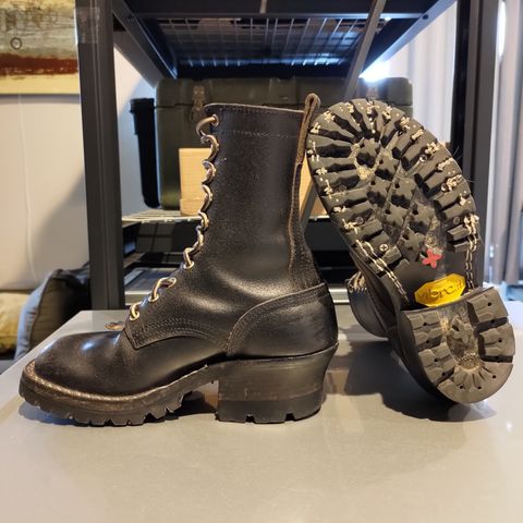 Nicks Urban Logger in Horween Black Waxed Flesh