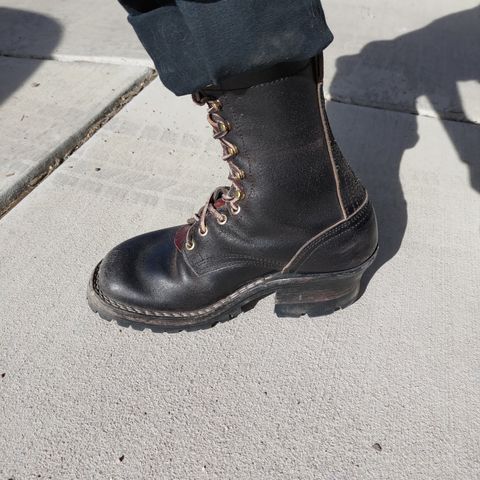Nicks Urban Logger in Horween Black Waxed Flesh