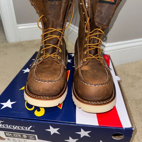 Thorogood American Heritage 8" Moc Toe in Seidel Trail Crazy Horse