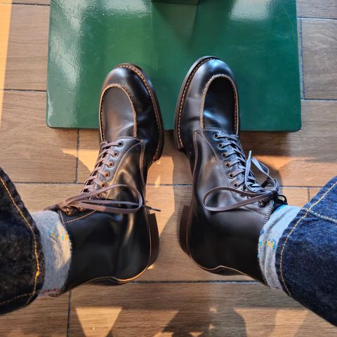 View photo of The 2 Monkeys Sportif Boots in Du Puy Teacore Black Calf