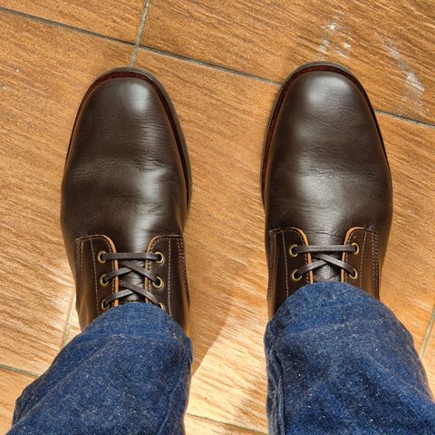 View photo of Cruxdeluxe Boondockers in Shinki Brown Teacore Horsehide