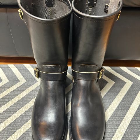 SKOOB Wander Engineer Boots in Black Italian Horsebutt
