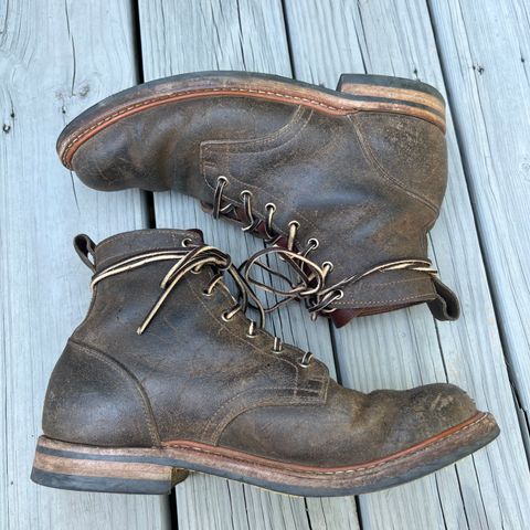 View photo of Truman Plain Toe Boot in C.F. Stead Stone Rambler