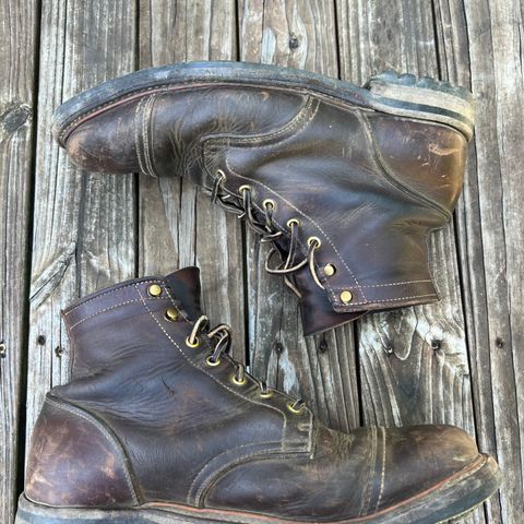 Search result thumbnail of Truman Cap Toe Boot in Horween Whiskey Predator