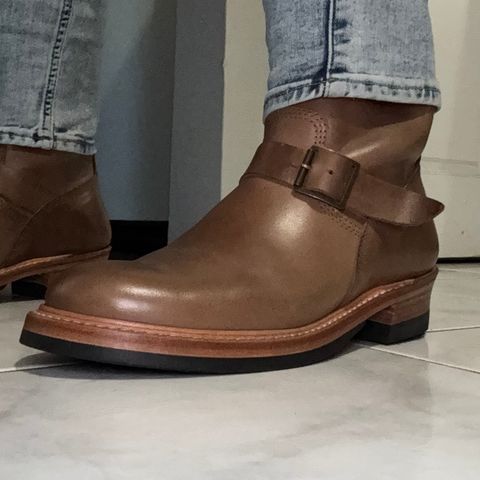 John Lofgren Wabash Engineer Boots in Horween Natural Chromexcel
