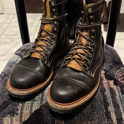 Truman Upland Boot in Horween Black Waxed Flesh