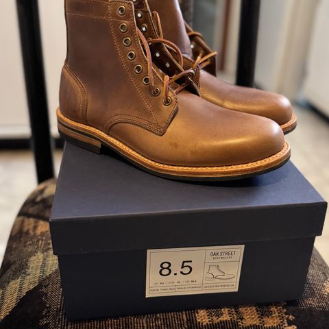 Oak Street Bootmakers Trench Boot in Horween Natural Chromexcel