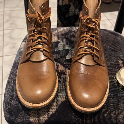 Oak Street Bootmakers Trench Boot in Horween Natural Chromexcel