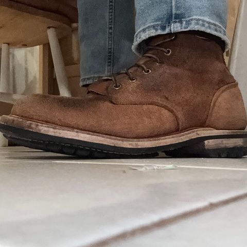 Truman Plain Toe Boot in Cattail Grizzly Roughout