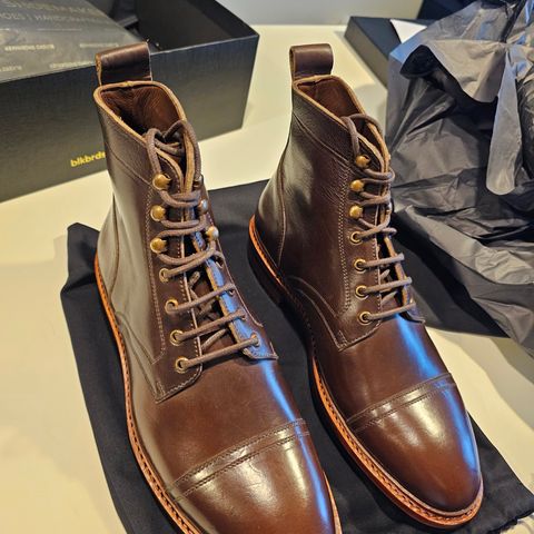 BLKBRD Dixon Cap Toe Derby Boot in Horween Brown Chromexcel