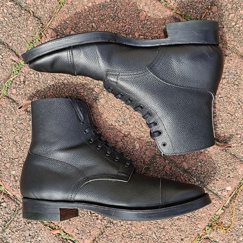 Clinch Graham Boots in Black French Kip Emboss