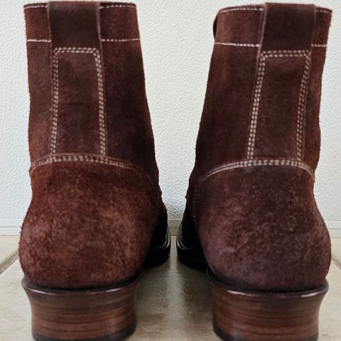 WM1978 Paratrooper Boots in C.F. Stead Brown Repello Calf Suede