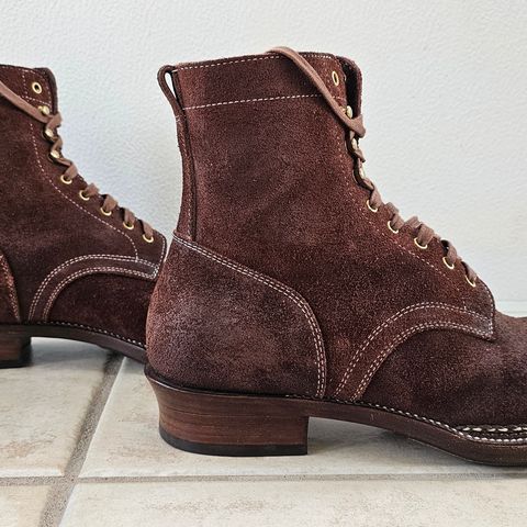 WM1978 Paratrooper Boots in C.F. Stead Brown Repello Calf Suede