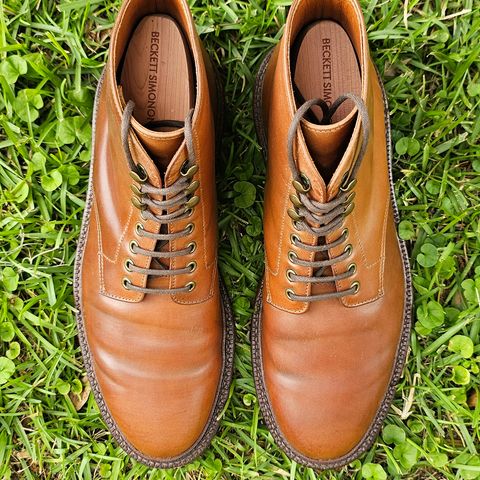 Grant Stone Edward Boot in Horween Honey Glazed Shell Cordovan