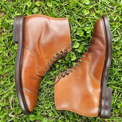 Grant Stone Edward Boot in Horween Honey Glazed Shell Cordovan