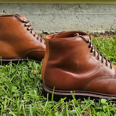 Grant Stone Edward Boot in Horween Honey Glazed Shell Cordovan