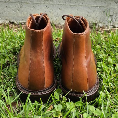 Grant Stone Edward Boot in Horween Honey Glazed Shell Cordovan
