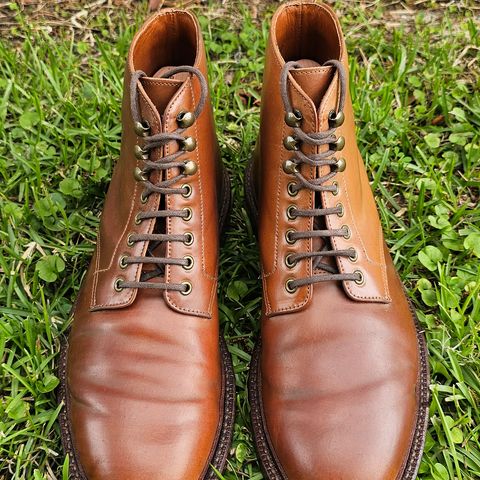 Grant Stone Edward Boot in Horween Honey Glazed Shell Cordovan
