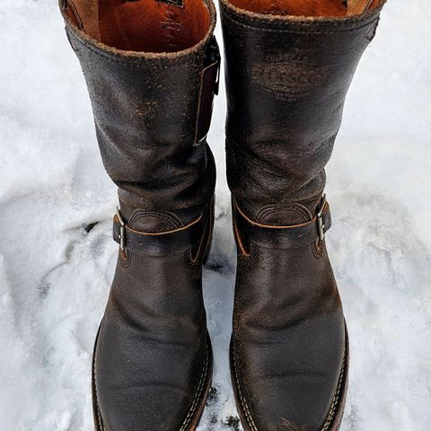 Wesco Standard And Strange Collab: The Quick Striker in Horween Olive Waxed Flesh