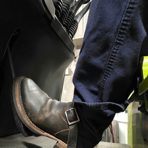 Wesco Standard And Strange Collab: The Quick Striker in Horween Olive Waxed Flesh
