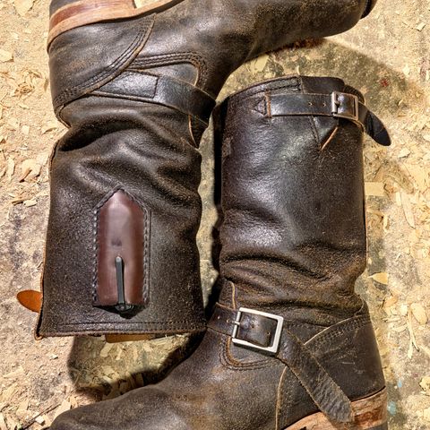 Wesco Standard And Strange Collab: The Quick Striker in Horween Olive Waxed Flesh
