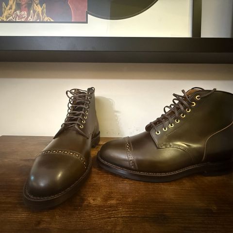 Grant Stone Garrison Boot in Horween Maduro Shell Cordovan