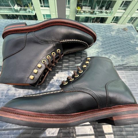 View photo of Grant Stone Ottawa Boot in Horween Black Chromexcel