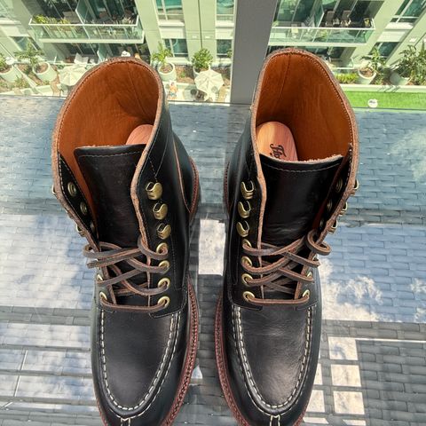 View photo of Grant Stone Ottawa Boot in Horween Black Chromexcel