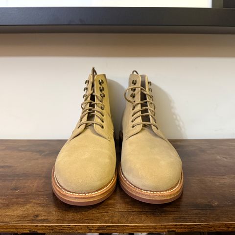 Grant Stone Edward Boot in C.F. Stead Tan Repello Calf Suede