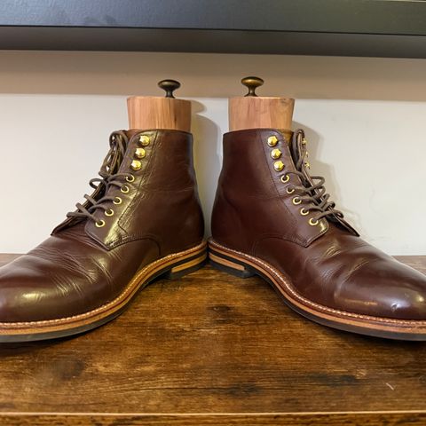Grant Stone Edward Boot in Horween Dark Walnut Chromexcel