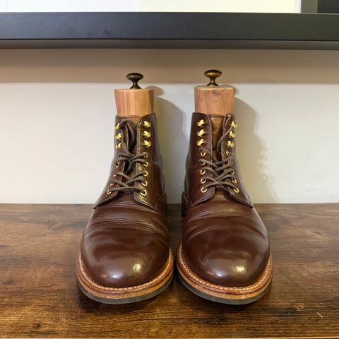 Grant Stone Edward Boot in Horween Dark Walnut Chromexcel