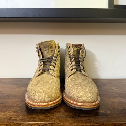 Grant Stone Edward Boot in C.F. Stead Milkshake Rough Suede