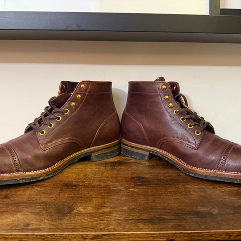 Iron Boots Devil Dog in Maryam Burgundy Hand-Dyed Horsehide