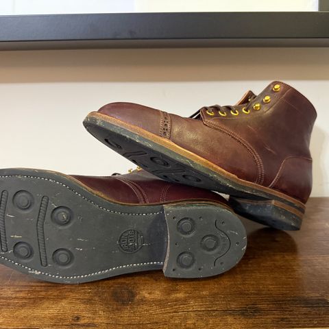 Iron Boots Devil Dog in Maryam Burgundy Hand-Dyed Horsehide